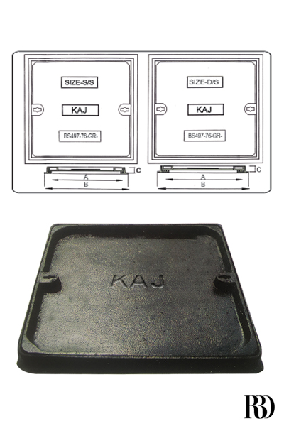 Cast iron single seal solid top manhole cover